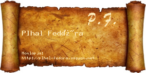 Plhal Fedóra névjegykártya